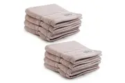 8pc Onkaparinga 30x30cm Cotton Flinders Bathroom Face Washers 600GSM Pink Blush