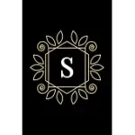 S: MONOGRAM INITIAL LETTER S - PERSONALIZED INITIAL MONOGRAM LETTER S COLLEGE RULED NOTEBOOK - 6 X 9 INCH POCKET SIZE: CU