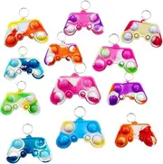 HOZKEAP 24 Packs Bulk Game controllers Mini pop Fidget Keychain,Boys and Girls Kids Birthday Party Favors Supplies Classroom Prize