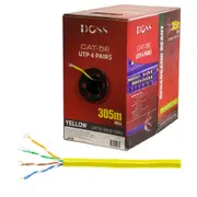 Doss CAT5E Solid Cable UTP LAN Network Connector Lead Reel Roll Yellow 305M