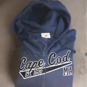 Retro Vision Apparel Cape Cod Hoodie Mens Sz 2XL Drawstring V Neck DENIM BLUE