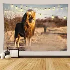 Animal World Lion Wild 3D Wall Hang Cloth Tapestry Fabric Decorations Decor