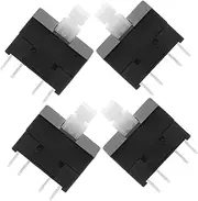 Hoement 4Pcs Pin Micro Push Button Switch Kit for Audio Professionals Durable Latching Switches for Musicians and Sound Engineers Sound Performance