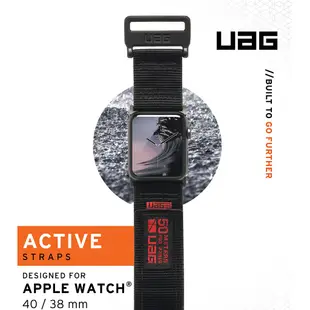 UAG Apple Watch 38 40 42 44 mm 時尚 尼龍 矽膠 簡約 錶帶 手錶錶帶