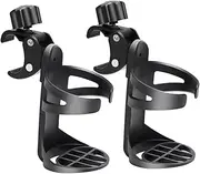VANZACK 2 Pack Wheelchair Cup Holder Rolling Cart Accessories Bike Bottle Holder Easy Install for Wheelchair Stroller Walker Senior's
