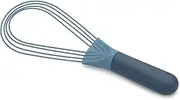 Joseph Joseph Twist Whisk, flat whisk and balloon whisk- suitable for non-stick cookware, Silicone, Blue