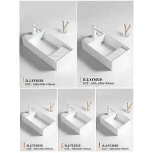 陽台台上盆洗手盆單盆側邊後排水洗衣機家用陶瓷小號窄尺寸洗臉池