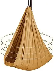 Sensory Swing for Adults Sensory Swing Indoor Adult Therapy Swing Indoor Swing with ADHD Aspergers Ideal for Sensory Integration (Color : Gold, Size : 150x280CM/59x110in)