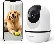 WUUK 4MP Indoor Security Camera, WiFi Camera Indoor Baby Monitor, Pet Camera w/Motion & Human Detection, Night Vision, 24/7 Live View 2-Way Audio, Works w/Alexa & Google Home (Stick Up Cam US)