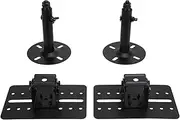 1 Pair Stand Speaker Stand, High Strength Thickened Metal Wall Ceiling Mount Speaker Bracket with Telescopic Rod for Home Theater Studio