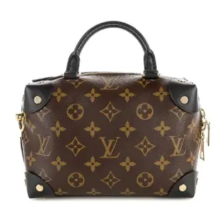 【Louis Vuitton 路易威登】M45571 限量經典PETITE MALLE SOUPLE行李箱手提/斜背包(全新展示品-棕色)