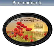 In Flanders Fields Personalised Oval Print