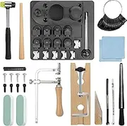 NEEDLENEST Ring Bender Tool Kit for Spoon Rings, DIY Spoon Ring Maker Machine with 3-in-1 Jewelry Saw Bow, Heavy Duty Ring Bender for Jewelry Making - Complete Ring Bending Tool Set