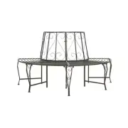 Garden Half Round Tree Bench 160 Cm Steel