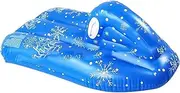 SUPVOX Inflatable Skiing Boards for Durable Winter Snow Sled with Sturdy Handles for Safe Tubing Lightweight PVC Outdoor Snow for Winter Fun