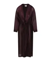 fringed-detailing coat 1,2 Black