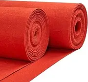 Aisle Runner Carpet, Red Weddings Aisle Runner, Non Slip Exhibition Carpet Roll for Wedding Ceremony Church Party Prom Opening Celebration Event, with 1 Piece Carpet Tape
