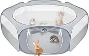 Foldable Pet Fence, Play Pen with Cover, Animal Fence, Pet Tent Play, Foldable Animal Exercise Pen, Foldable Training Fence, Guinea Pig Toy, Play Pen for Chicks