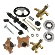 Steering Wheel Gear Rack 4 Stud Hub Rotor Stub Axle kit ATV Bike Drift Go Kart