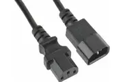 Astrotek Power Extension Cable 2m - Male to Female Monitor to PC or PC/UPS to Device IEC C13 to C14
