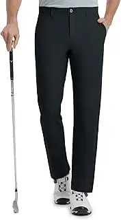 [Rouen] Golf Pants Men Lightweight Quick Dry - 30"/32"/34" Stretch Water-Resistant Casual Flat Front Mens Dress Pants Pockets