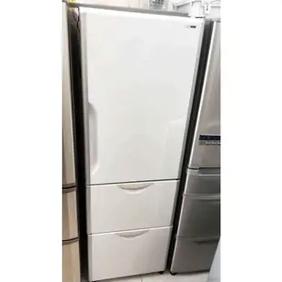 二手中古日立385公升三門冰箱，寬59cm，型號R-N40WS，可主動製冰塊，保固3個月，