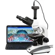 AmScope 40X-2000X Biological Compound LED Microscope + 8MP Digital Camera