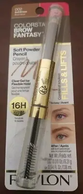 Revlon Colorstay Eye Brow Fantasy Soft Powder Pencil w/Gel, 002 Soft Brown