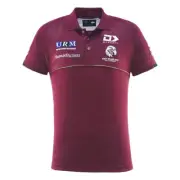 NRL 2025 Alt Media Polo Shirt - Manly Sea Eagles - Maroon - Adult - Mens
