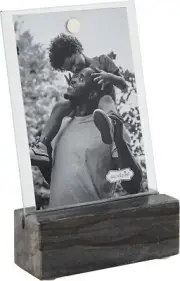 Mud Pie Marble Stand Frame, Gray, 5" x 7"