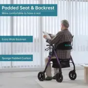10” Deluxe ELENKER Heavy Duty Rollator Walker All-Terrain Medical Aid Wheelchair