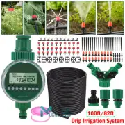 Sistema De Riego Por Goteo Automatico Aspersores Para Cesped Jardin Kit 100FT