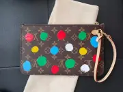LOUIS VUITTON X YAYOI KUSAMA NEVERFULL MM M46390 BLACK NEW % Authentic