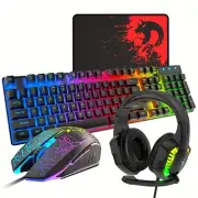 [Gaming Combo] T11 Gaming Keyboard & Mouse & Headset & Mouse Pad Combo Set |...
