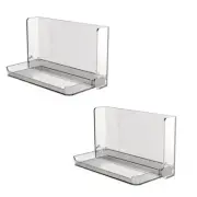 2X(Small Floating Shelf for Wall Bedside Shelf for Phone, Remote, Adhesive1336