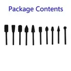10Pcs Steel Rotary Burr Set 3mm Shank Woodworking Polished Rasp Drill Bit DIY
