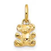 10k Yellow Gold 3D Teddy Bear Charm
