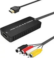 Lvy HDMI to AV Adapter,HDMI to Composite AV Converter Compatible for Fire TV Stick HDMI to AV/S-Video