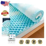 2-Inch Twin XL Egg Crate Memory Foam Mattress Pad for Pressure Relief & Comfort