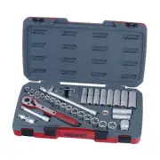 Teng Tools T1234 - 34 Piece 1/2 inch Drive 6 Point Regular and Deep Socket Set