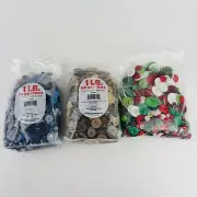 Gwen Studios Round Plastic Sewing Buttons Value Pack Assorted Sizes 2 1/2 LBS