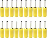 20Pcs Banana Plug Adapter, Speaker Wire Connector, Speaker Banana Plugs for Banana Sockets and Innerspring Panel Sockets (Yellow)
