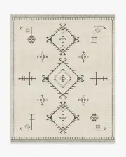 245' x 305' | Machine Washable Runner Rug | Kid & Pet Friendly | Indoor Rug | Damali Black & White Rug | Ruggable
