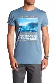 Volcom Men's S Short Sleeve Tee T-Shirt Surf Pipeline Hawaii Banzai Pipe Pro