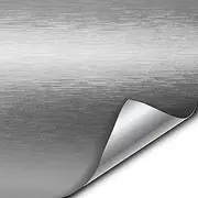 VViViD XPO Silver Brushed Steel Car Wrap Vinyl Roll with Air Release Technology 6" x 5ft Silver