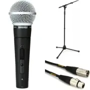 Shure SM58S Handheld Microphone with Premium Stand and Cable