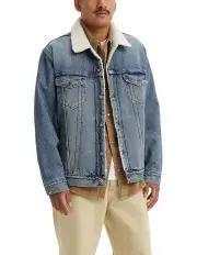 [Levi's] Relaxed Fit Trucker Jacket in Emerald Bay Sherpa