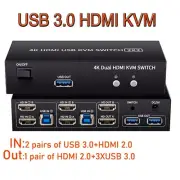 Dual Monitor 2X2 HDMI KVM Switch USB 3.0/2.0 4K 60Hz Extended Dispaly KVM Switch