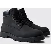 Mens Black Worker Boots