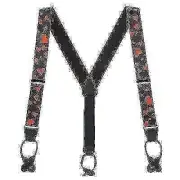 SuspenderStore Hearts Suspenders - 1.5-Inch Wide Elastic - BUTTON - 3 Sizes